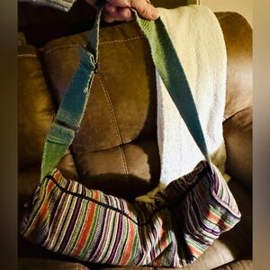 Long woven shoulder bag yoga travel crossbody purse ethnic handmade boho